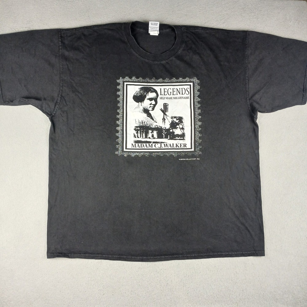 Legends Madam C.J. Walker T-Shirt Men XXL Graphic Black Made in USA